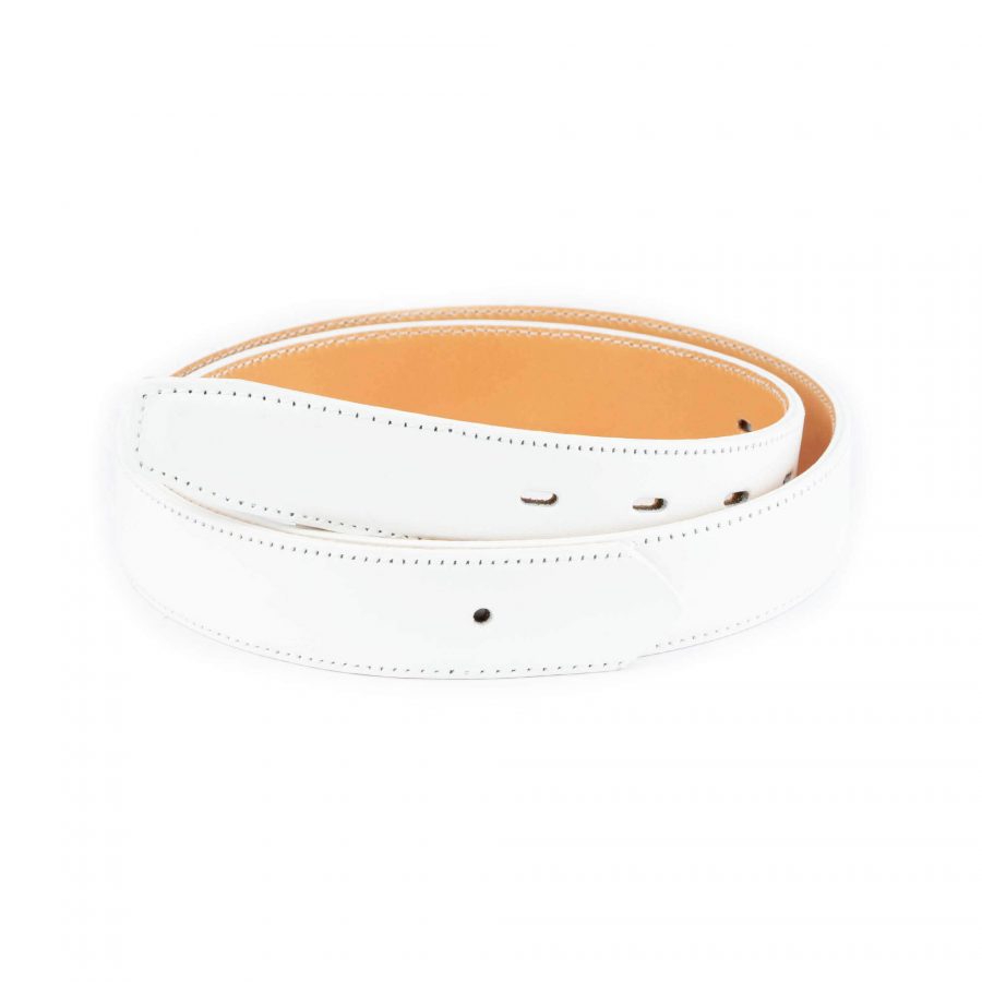 white belt strap for buckle 3 0 cm 1