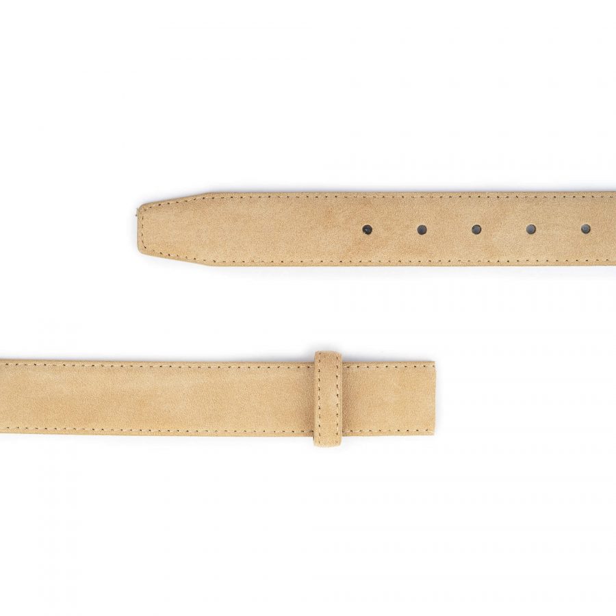 beige suede belt strap for buckles 2
