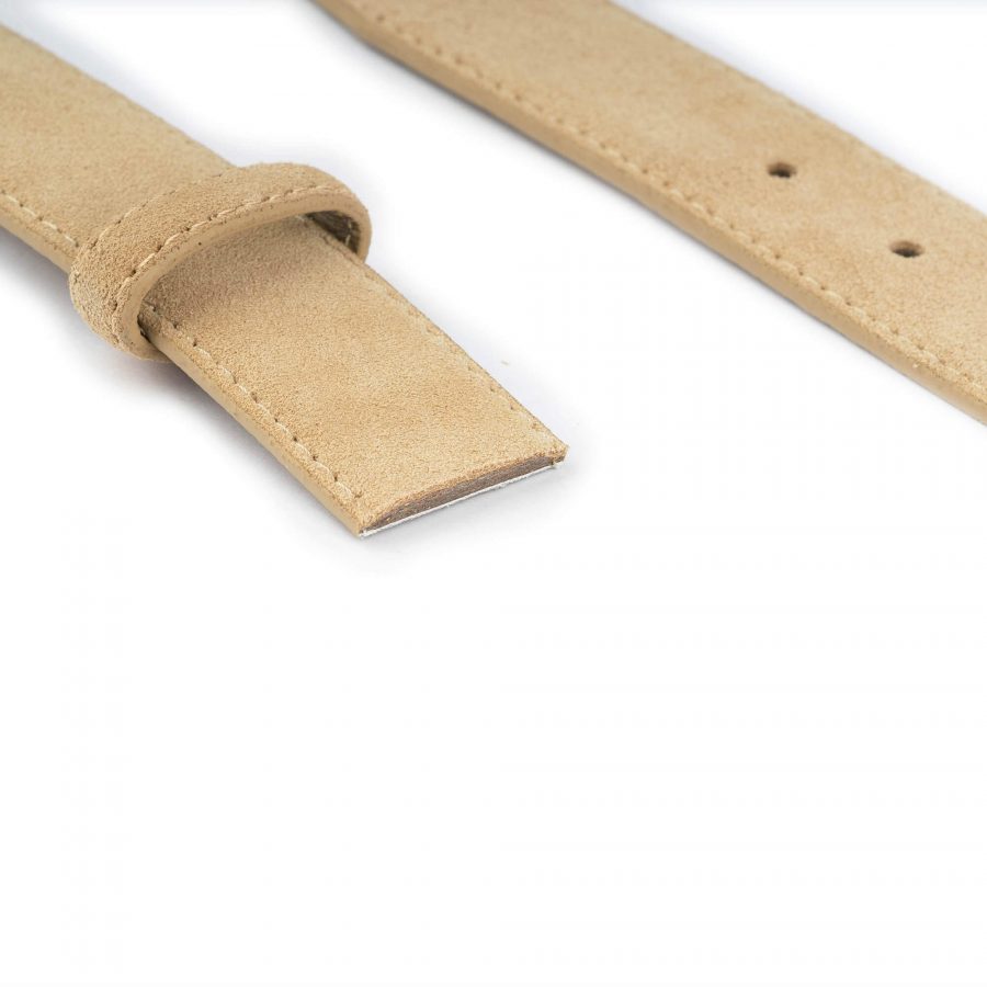 beige suede belt strap for buckles 4
