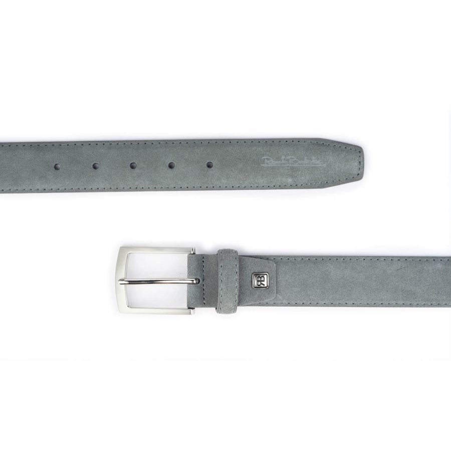 gray suede belt for men 3