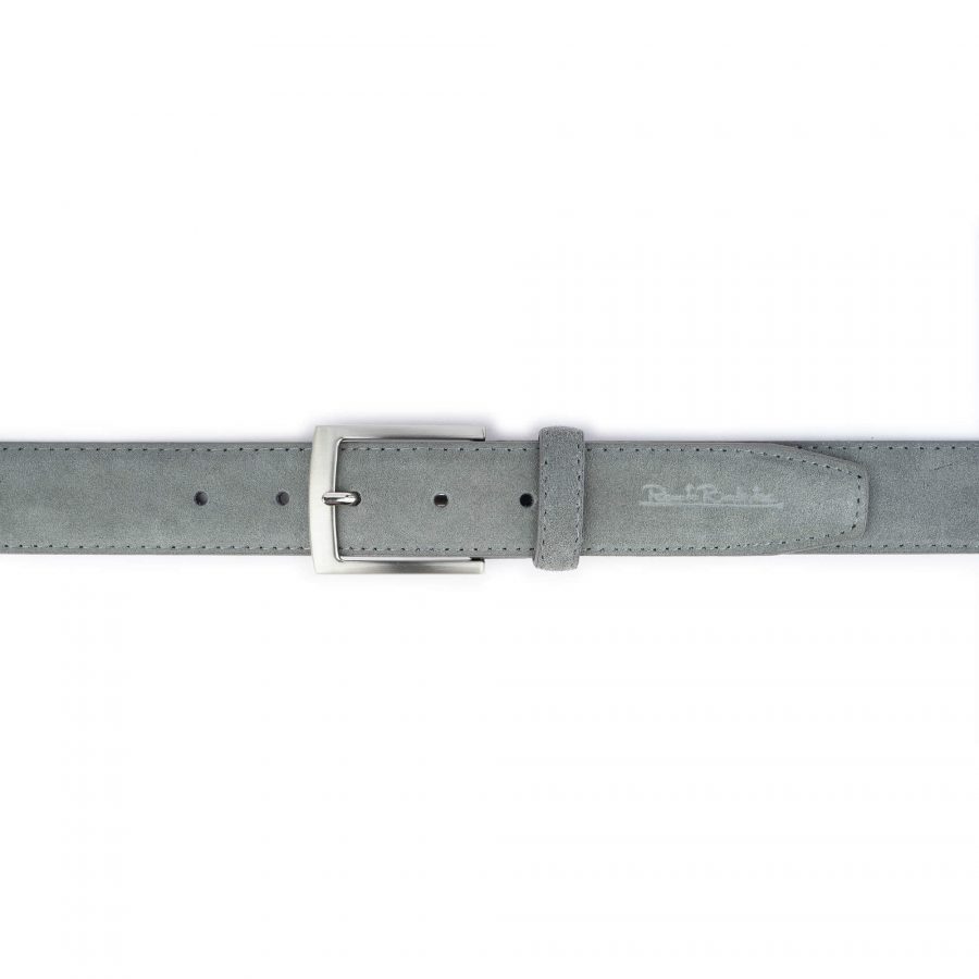 gray suede belt for men 4
