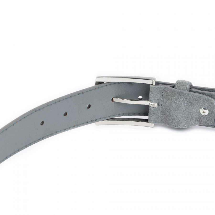 gray suede belt for men 5