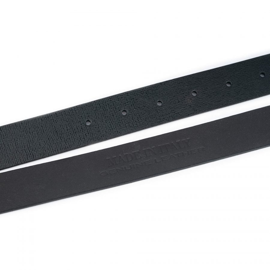 replacement belt strap for buckle black saffiano leather 4