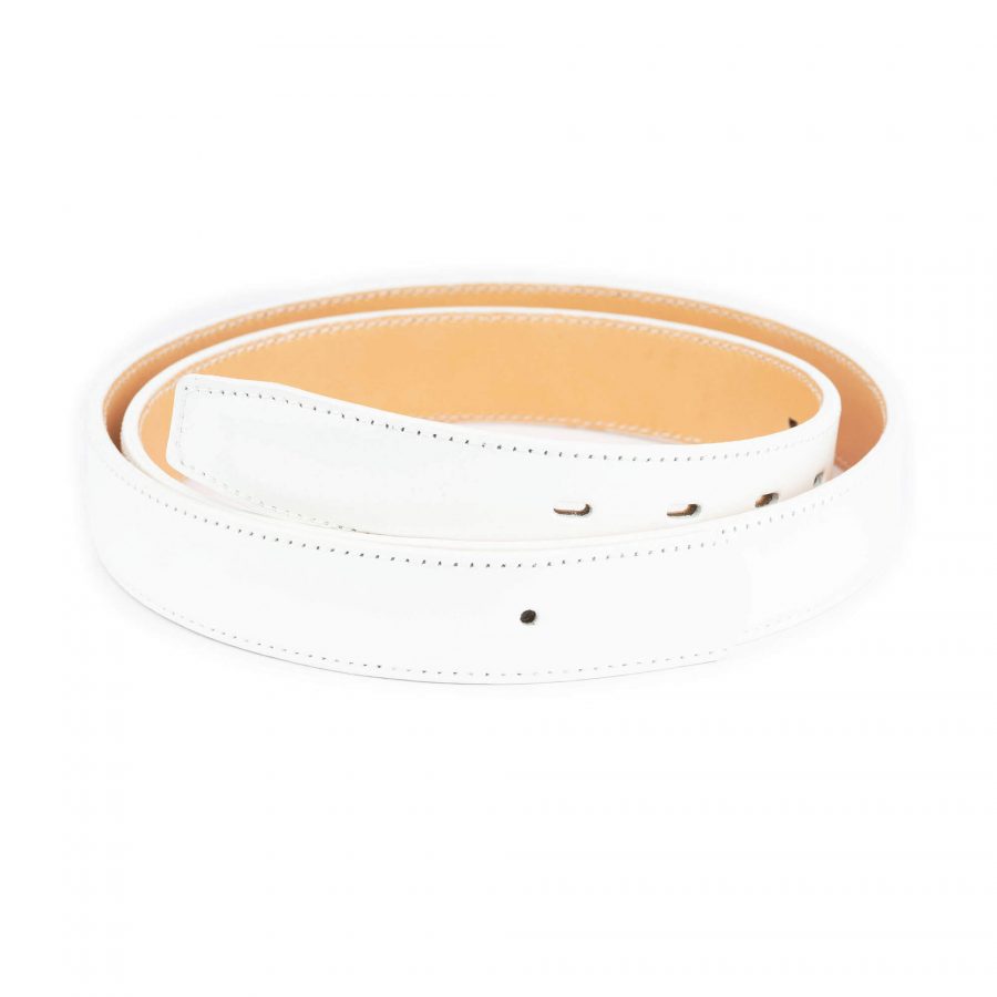 white leather belt strap replacement for 30 mm buckles 1