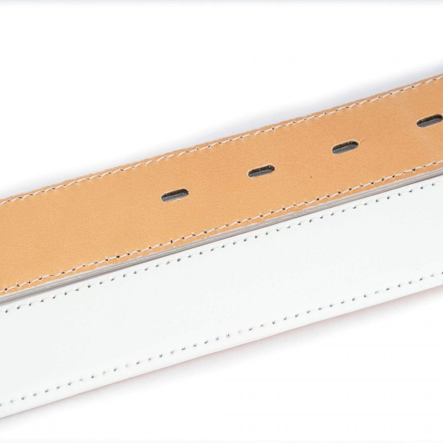 white leather belt strap replacement for 30 mm buckles 4