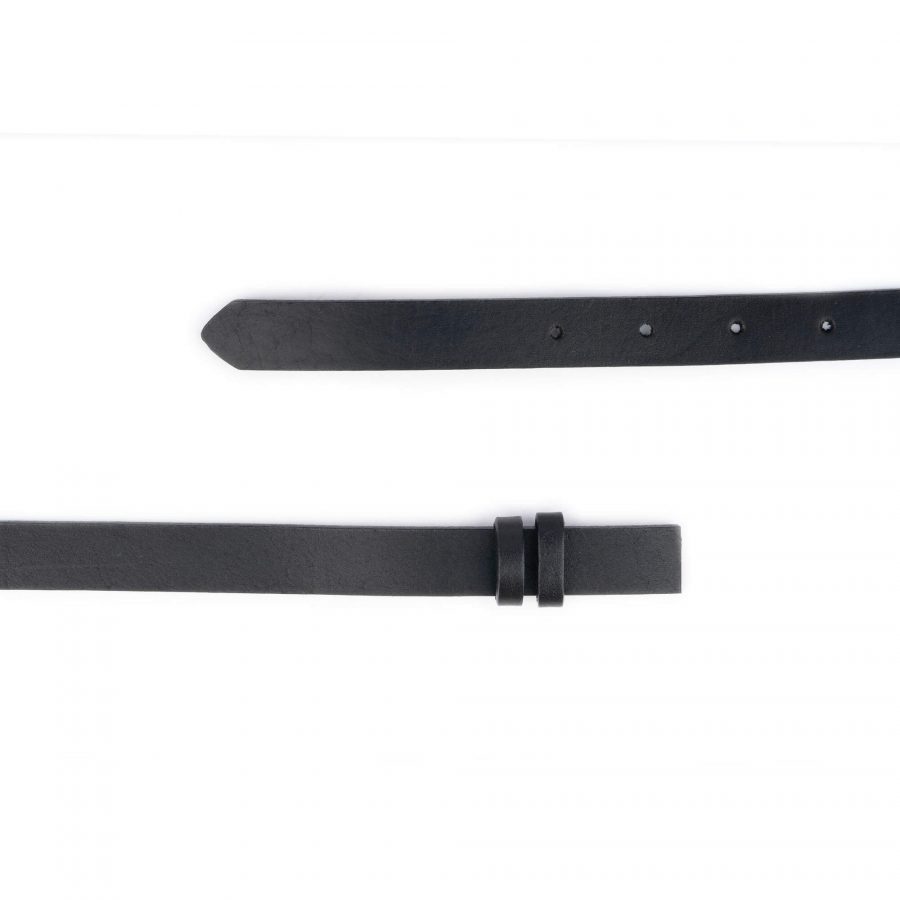 womens belt strap for buckles black leather 20 mm 2