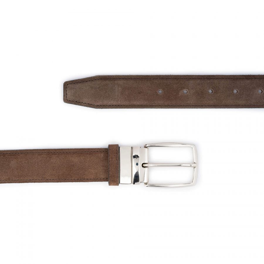 reversible taupe brown belt with buckle reversible 3