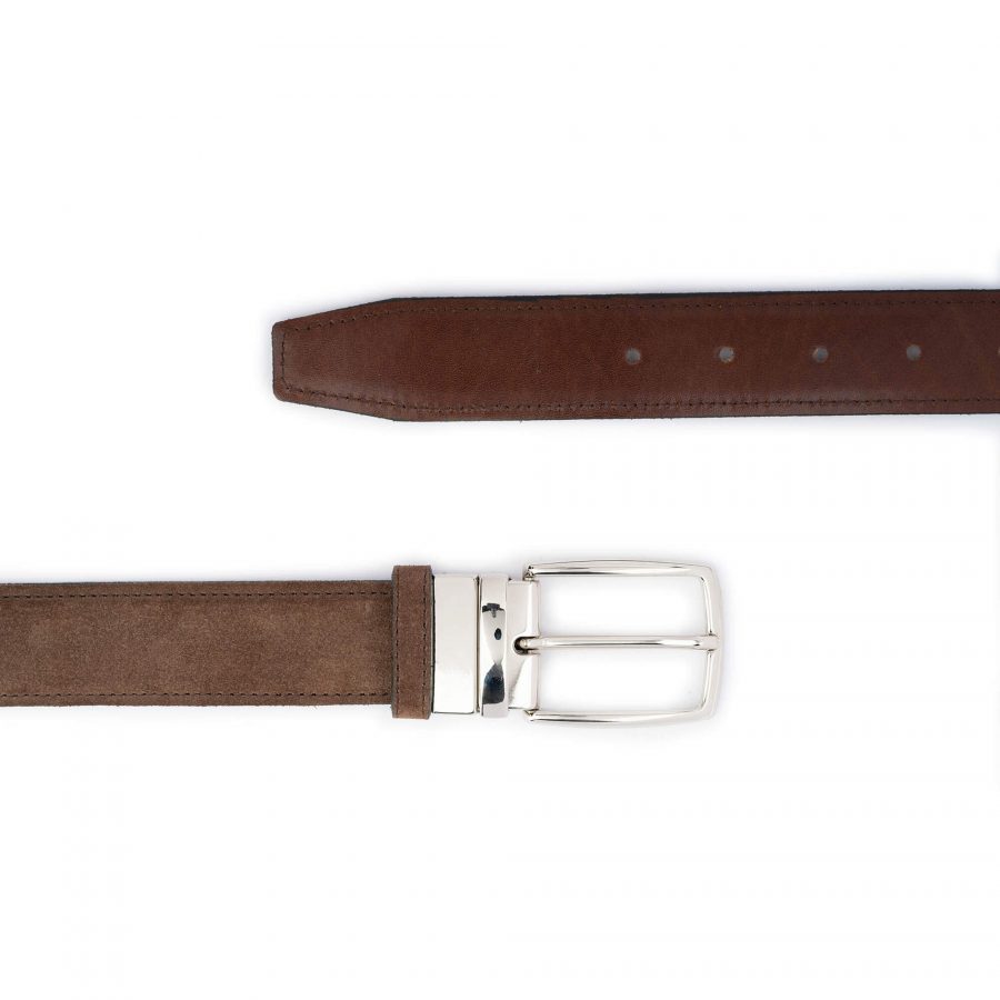 reversible taupe brown belt with buckle reversible 4