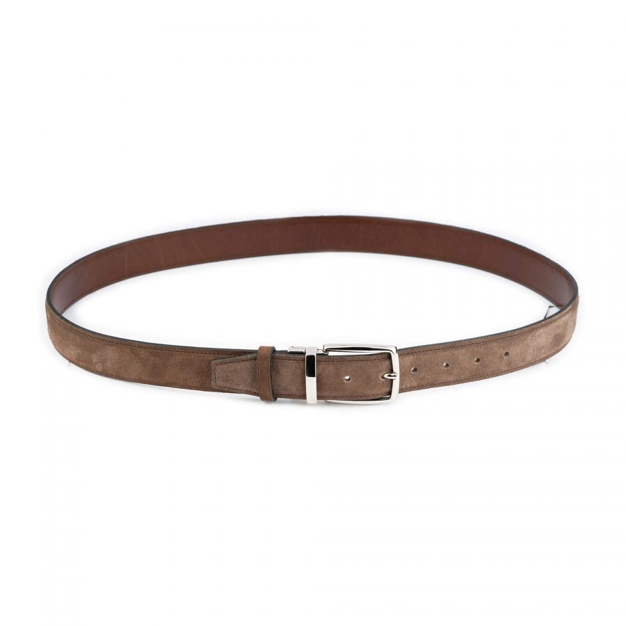 reversible taupe brown belt with buckle reversible 7