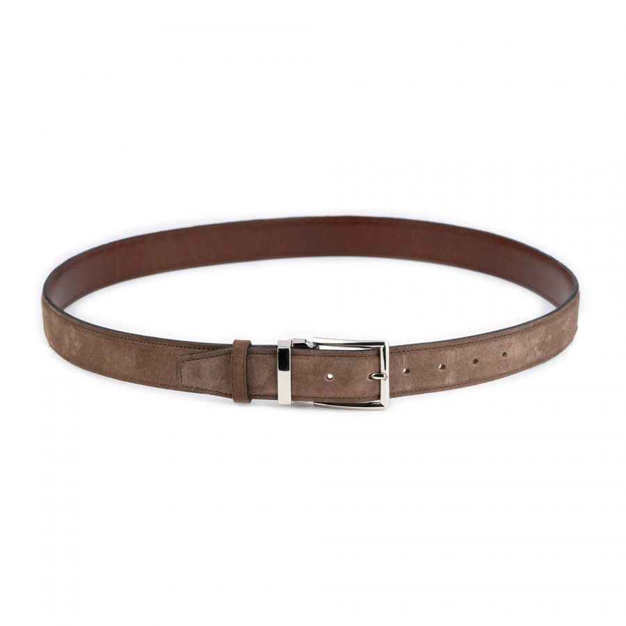 taupe brown belt with buckle mens casual 4