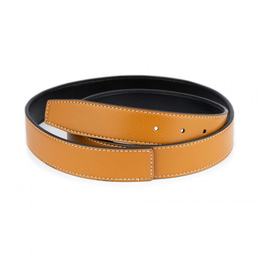 beige vegan leather belt for reversible buckles 1 34 42 usd19