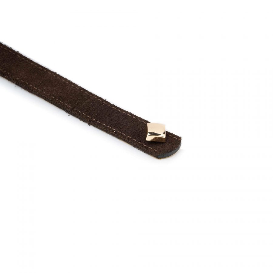 brown suede belt for women reversible 5