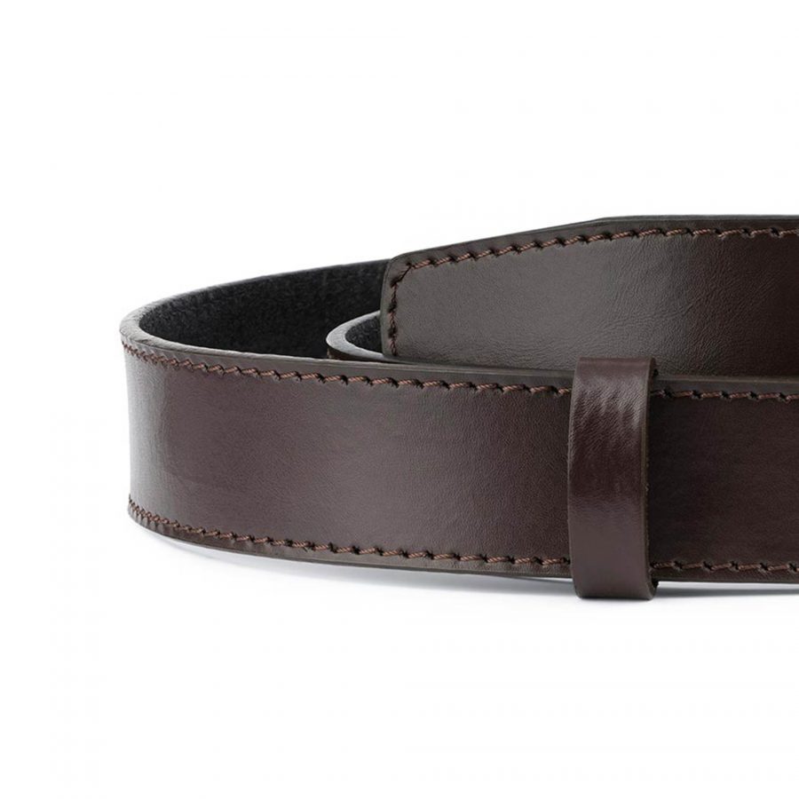 Dark Brown Leather Strap for Ratchet Belt 001