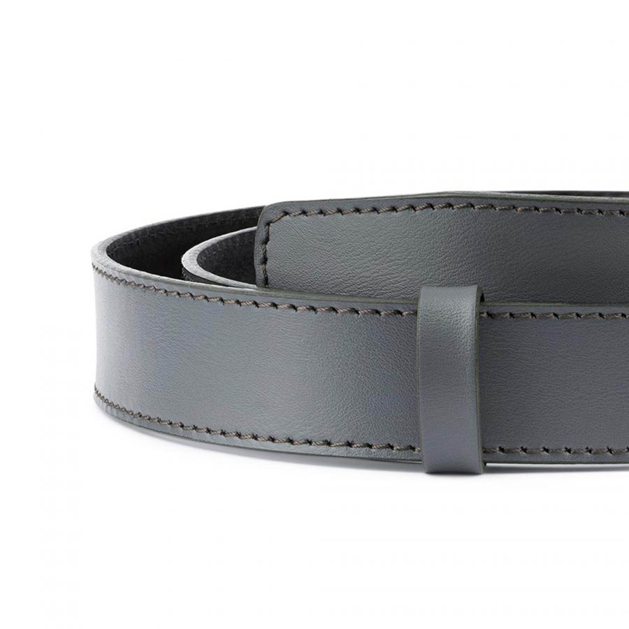 Grey Leather Strap for Ratchet Belt 001