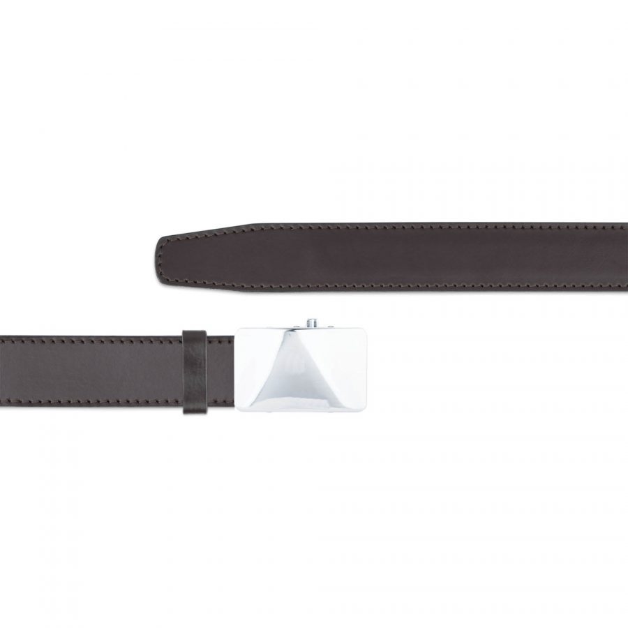 brown ratchet belt with mirror polished buckle copy