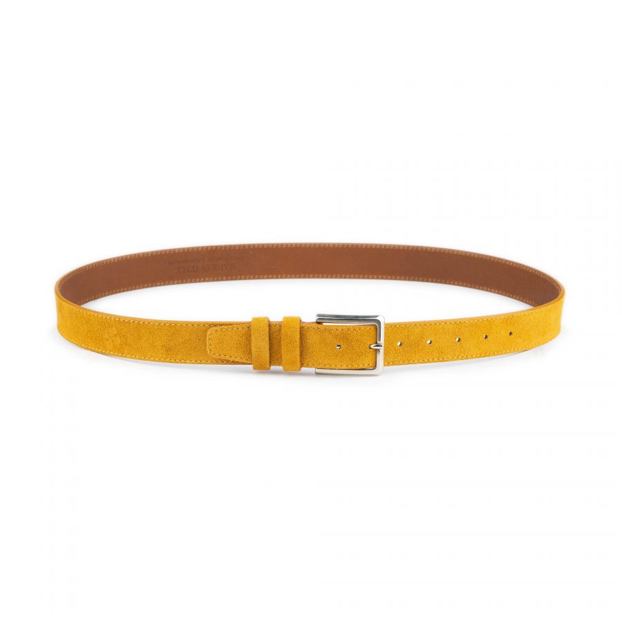 camel color belt with buckle suede leather 3 5 cm 5