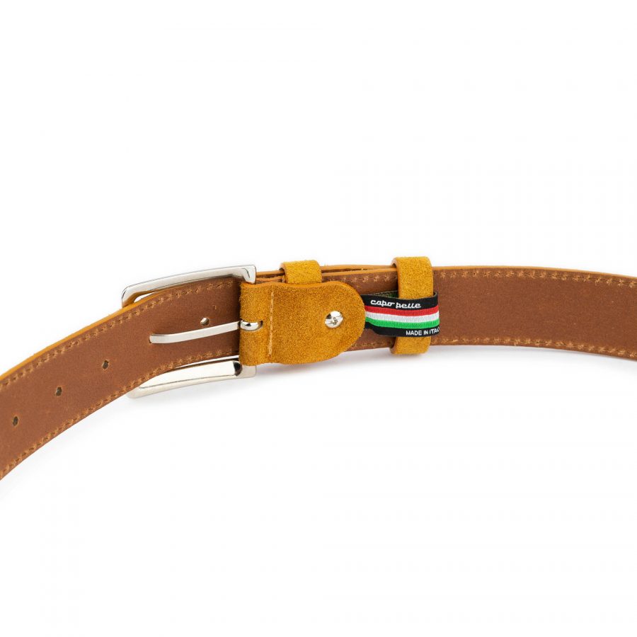 camel color belt with buckle suede leather 3 5 cm 6