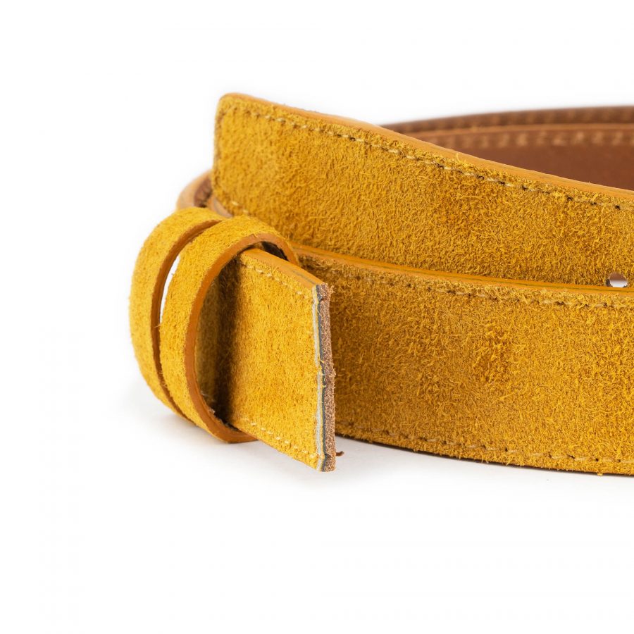 camel color suede leather strap replacement 3 5 cm 2