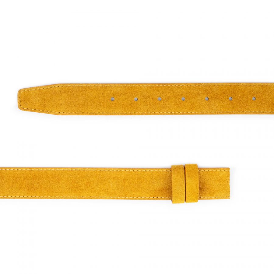 camel color suede leather strap replacement 3 5 cm 3