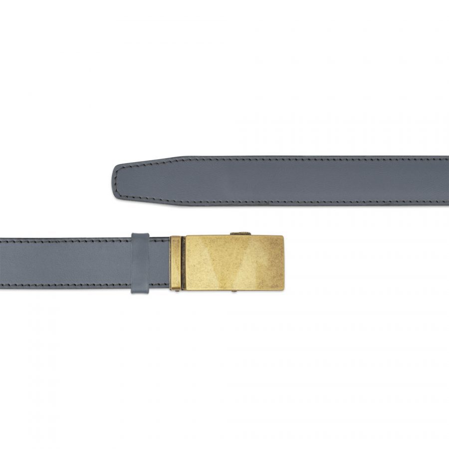 gray comfort click belt with antique gold buckle copy