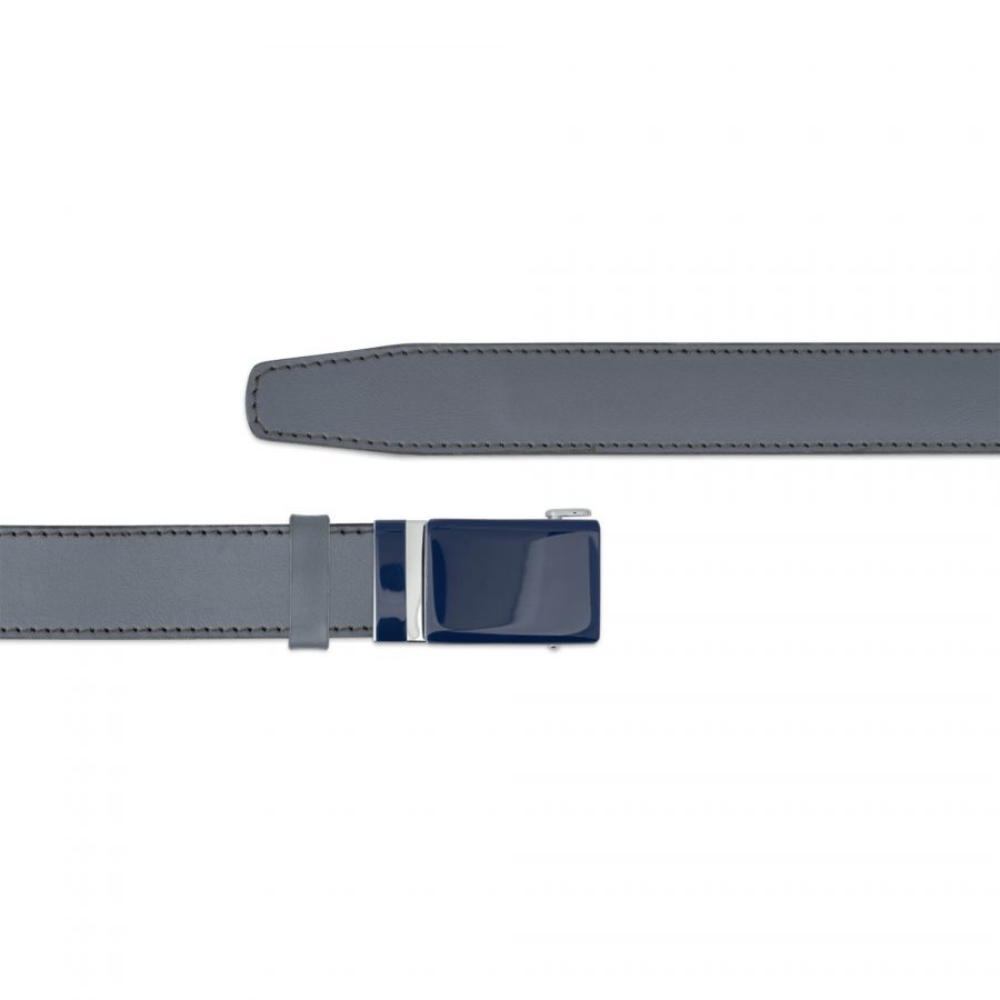 gray comfort click belt with blue buckle copy