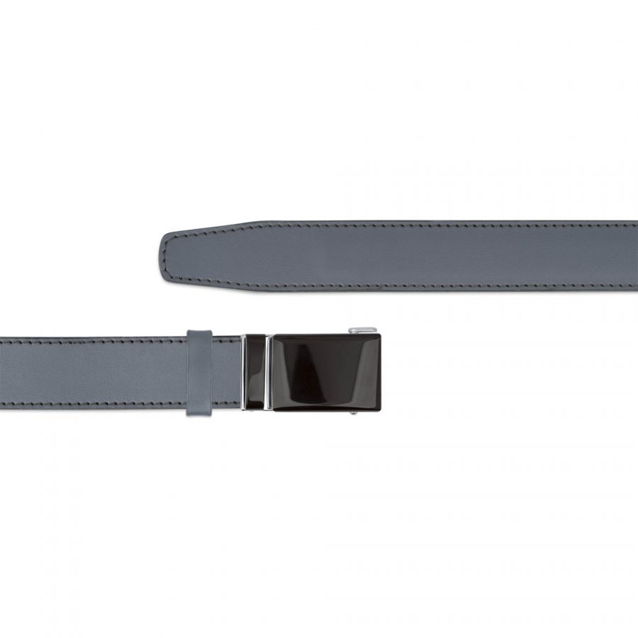 gray comfort click belt with brown buckle copy