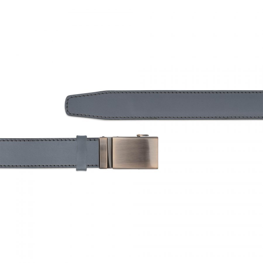 gray comfort click belt with copper buckle copy
