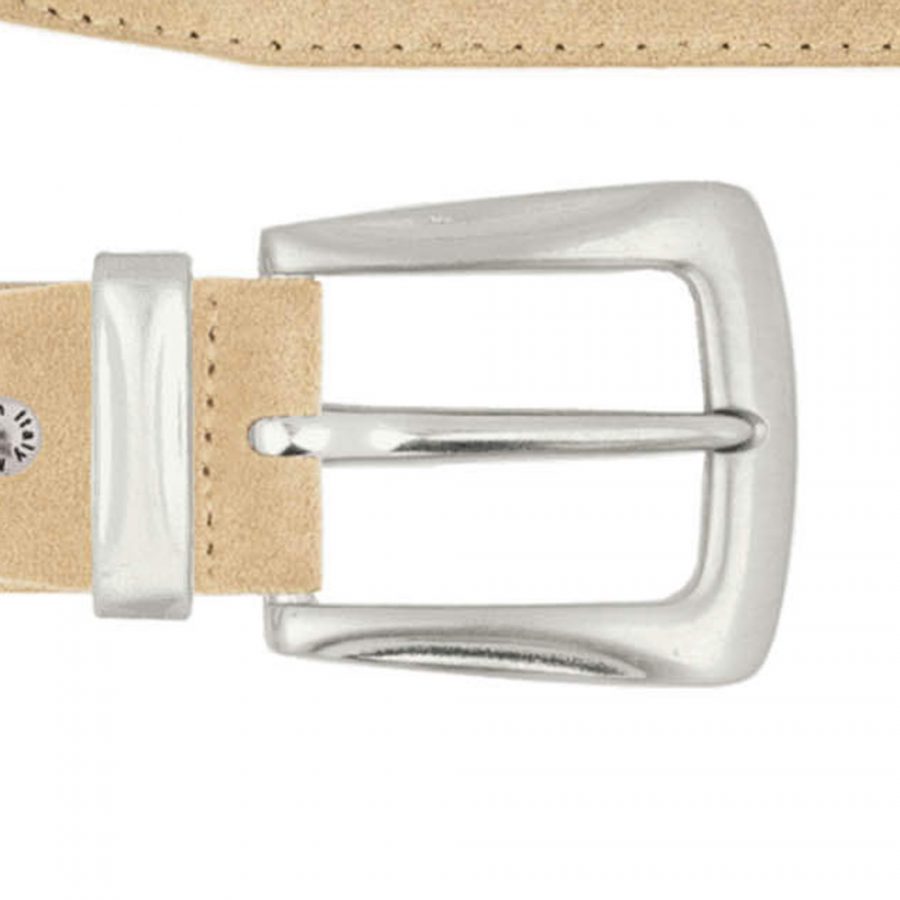 Designer beige suede belt for jeans copy