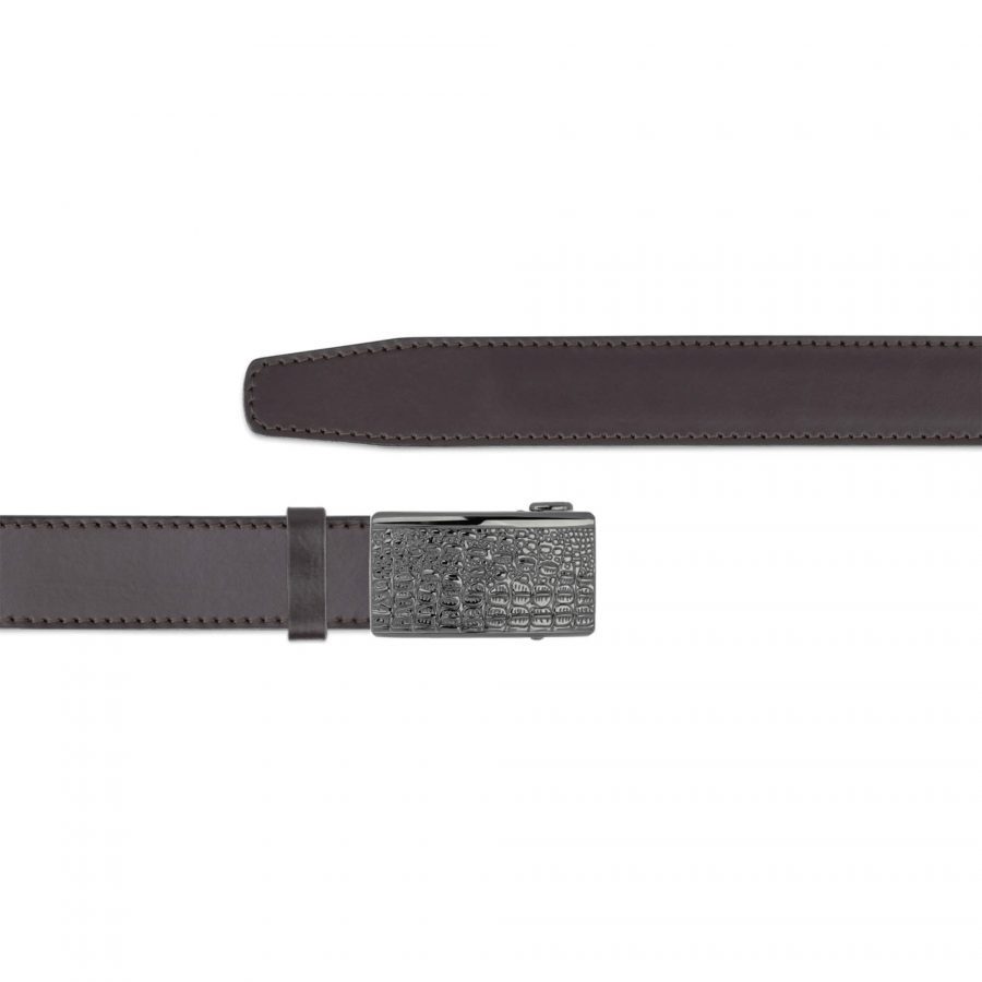 brown comfort click belt with exclusive buckle 1
