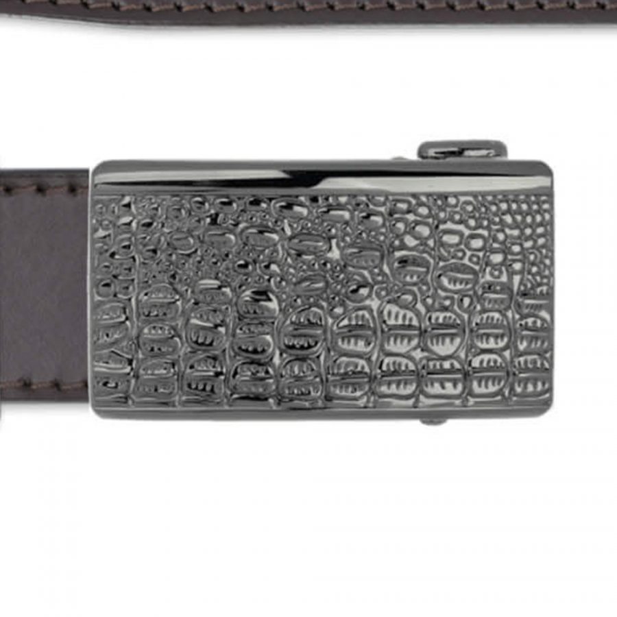 brown comfort click belt with exclusive buckle copy