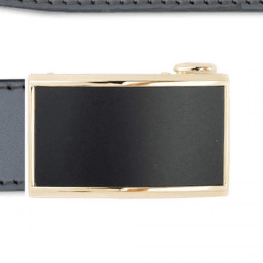 grey mens click belt with gold buckle copy