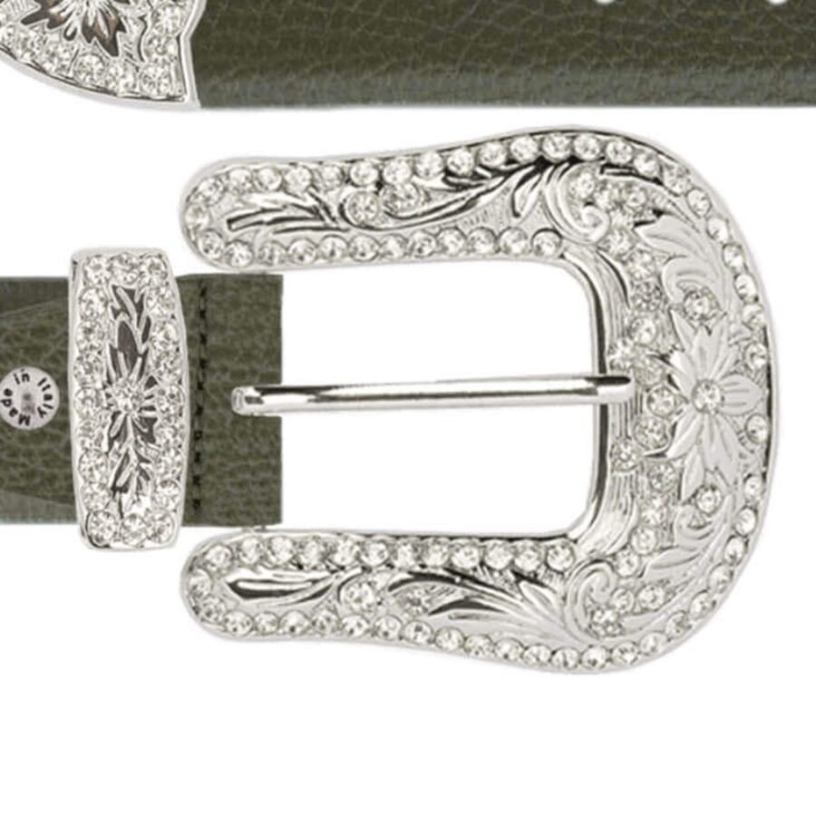 Olive Green Double Buckle Belt