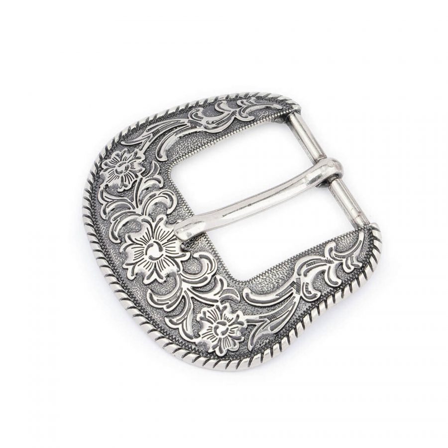 Replacement Silver Cowgirl Buckle For Leather Belts 38 Mm 1