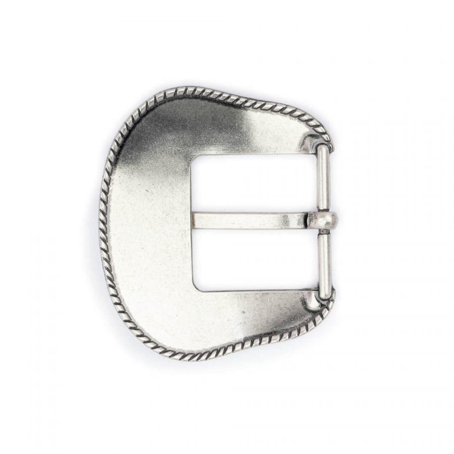 Replacement Silver Cowgirl Buckle For Leather Belts 38 Mm 3