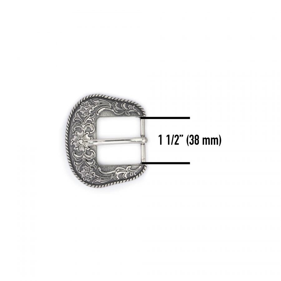 Replacement Silver Cowgirl Buckle For Leather Belts 38 Mm 7 size