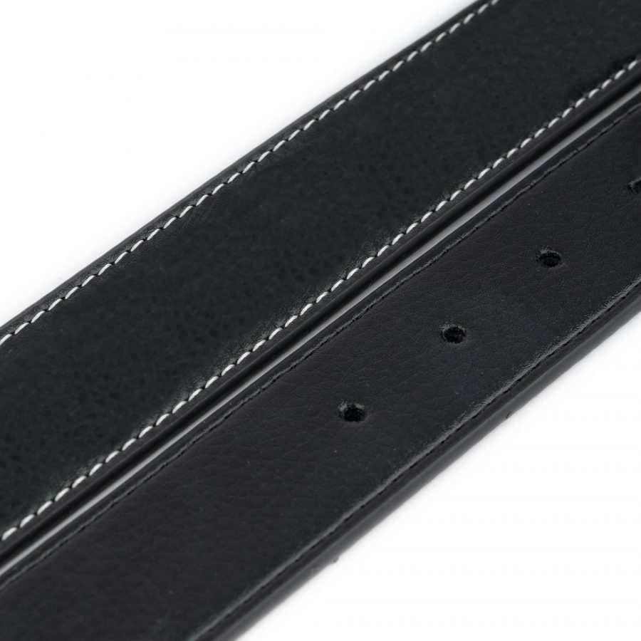black vegan belt strap for buckles reversible 35 mm 3