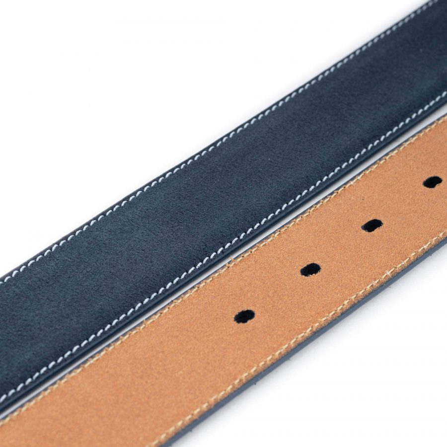 blue suede belt for jeans 3 5 cm real suede leather 5