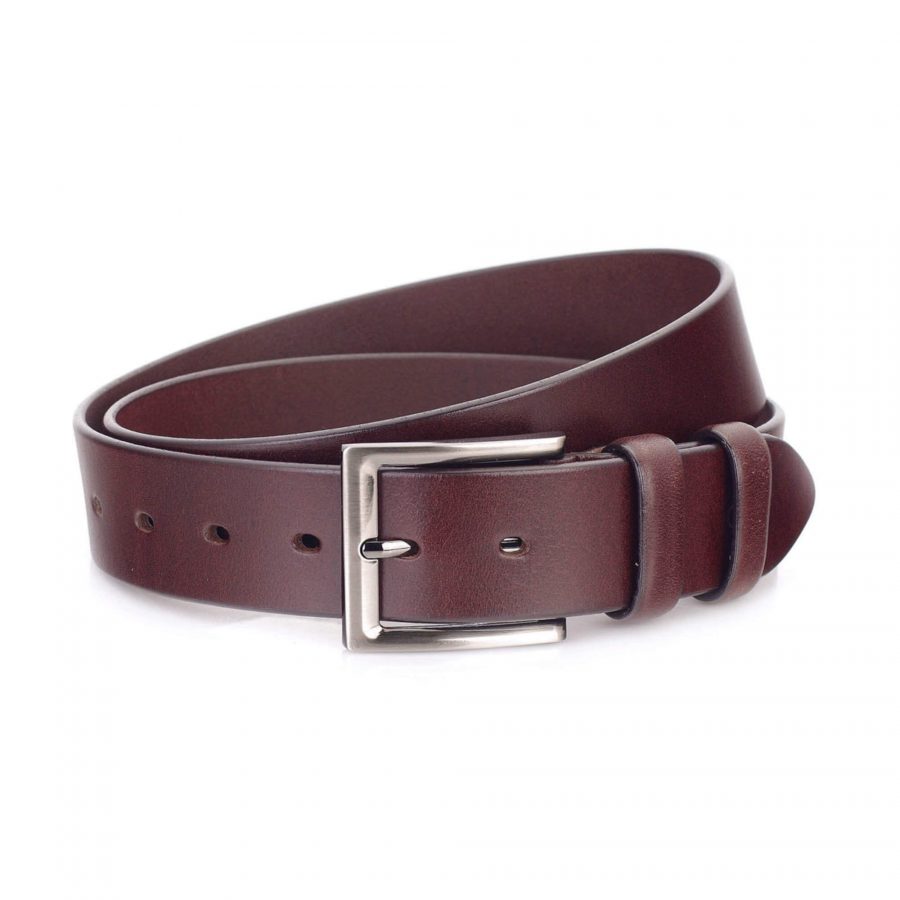 burgundy mens belt for jeans thick wide leather 1