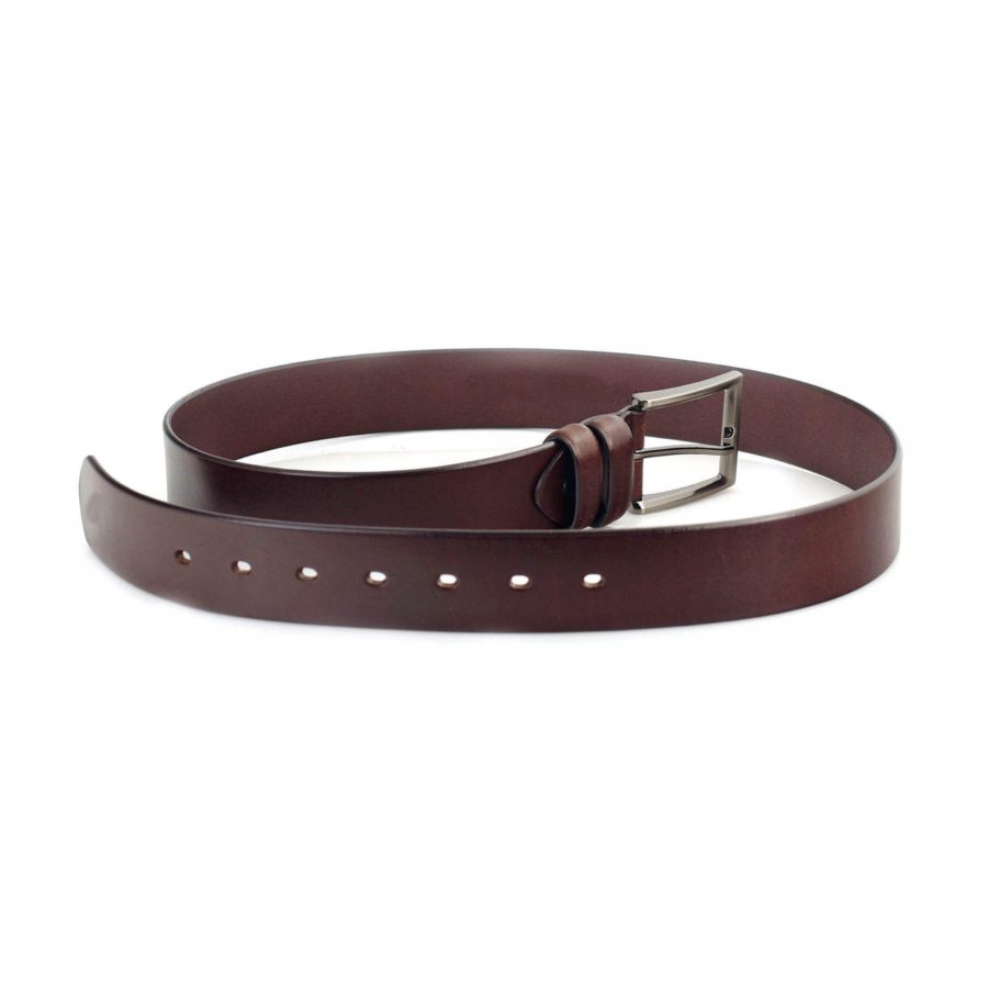 burgundy mens belt for jeans thick wide leather 5