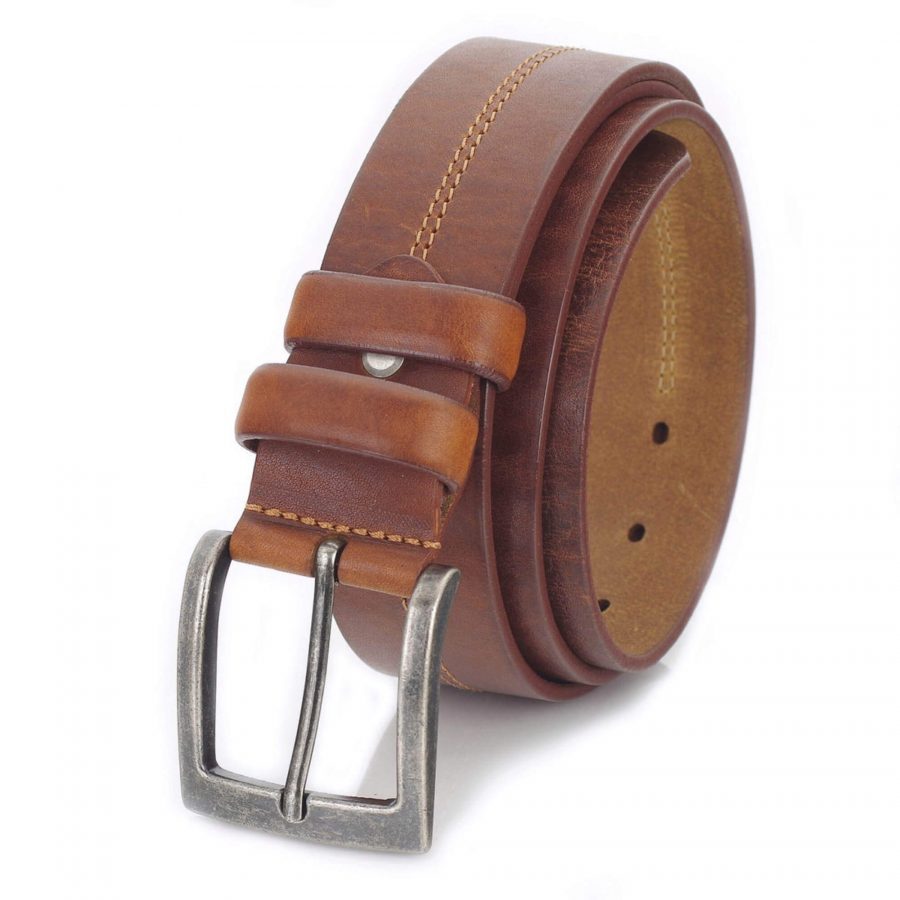 casual mens cowhide belt for jeans strong heavy duty 2