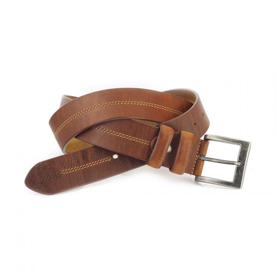 casual mens cowhide belt for jeans strong heavy duty 3