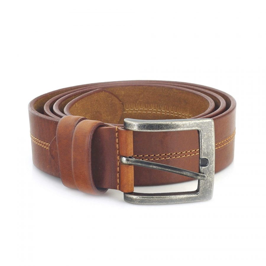 casual mens cowhide belt for jeans strong heavy duty 4