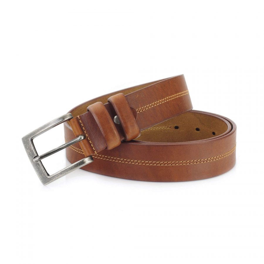 casual mens cowhide belt for jeans strong heavy duty 5