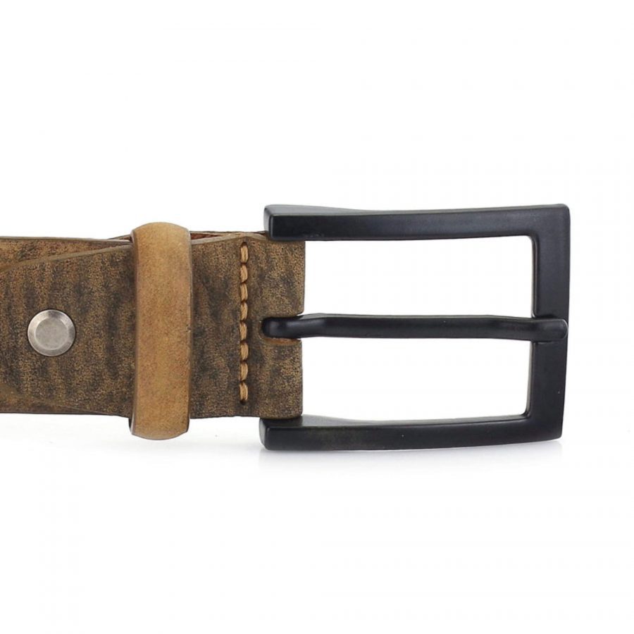 cool mens belt camouflage brown real leather 3