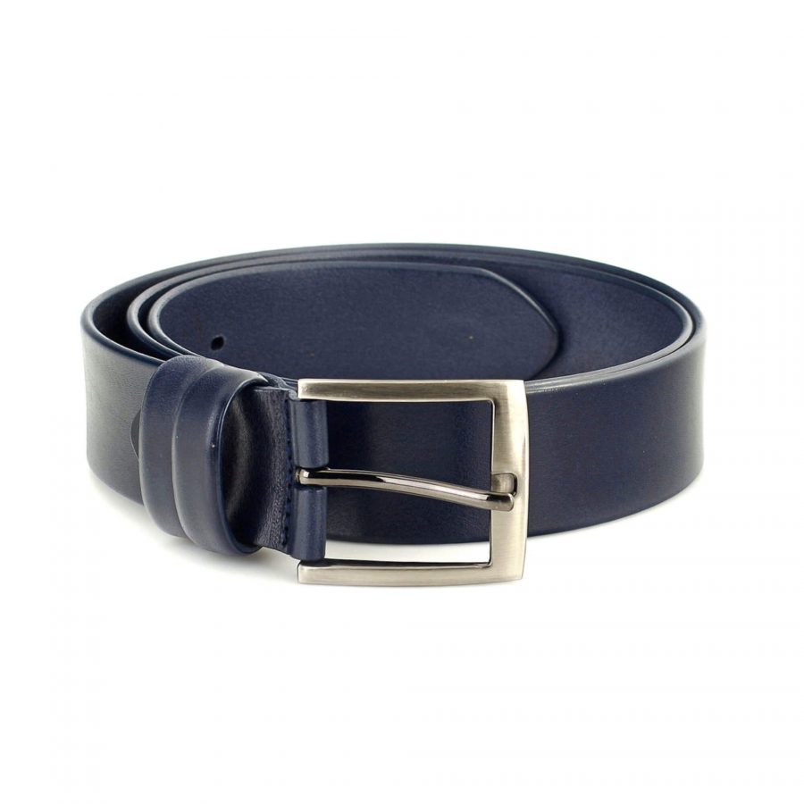 dark blue men s belt for jeans thick wide 4 0 cm 4