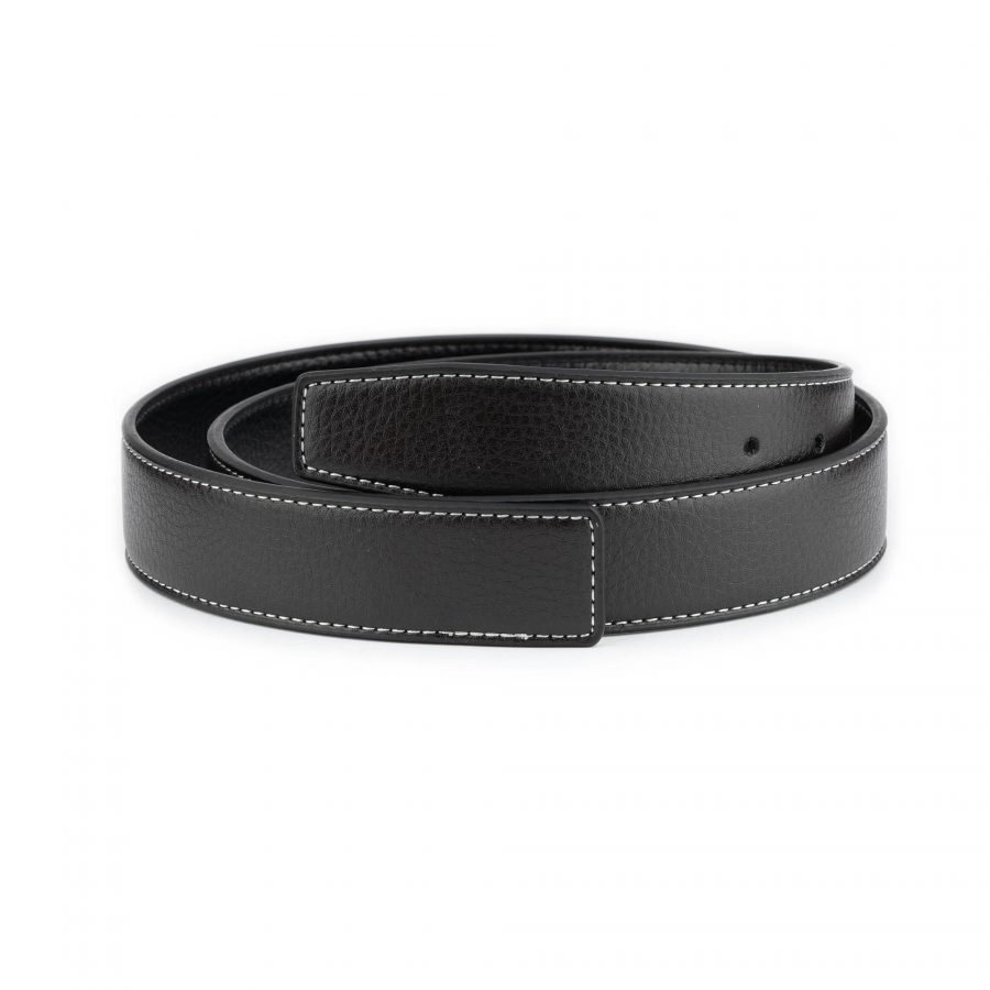 dark brown vegan belt strap for buckles reversible 35 mm 1