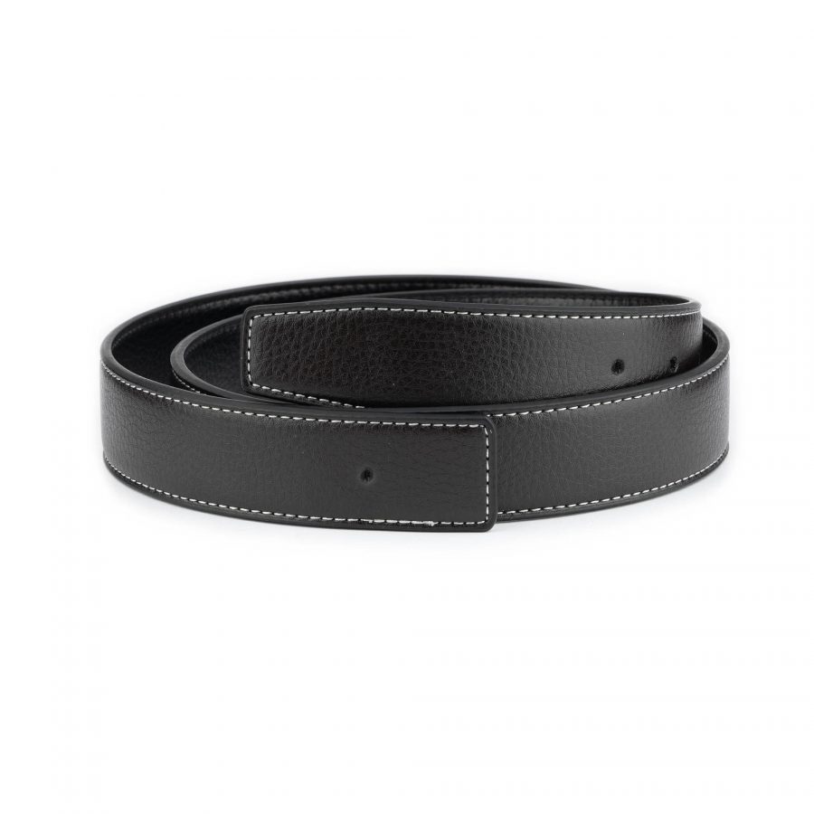 dark brown vegan leather belt strap reversible 35 mm 1