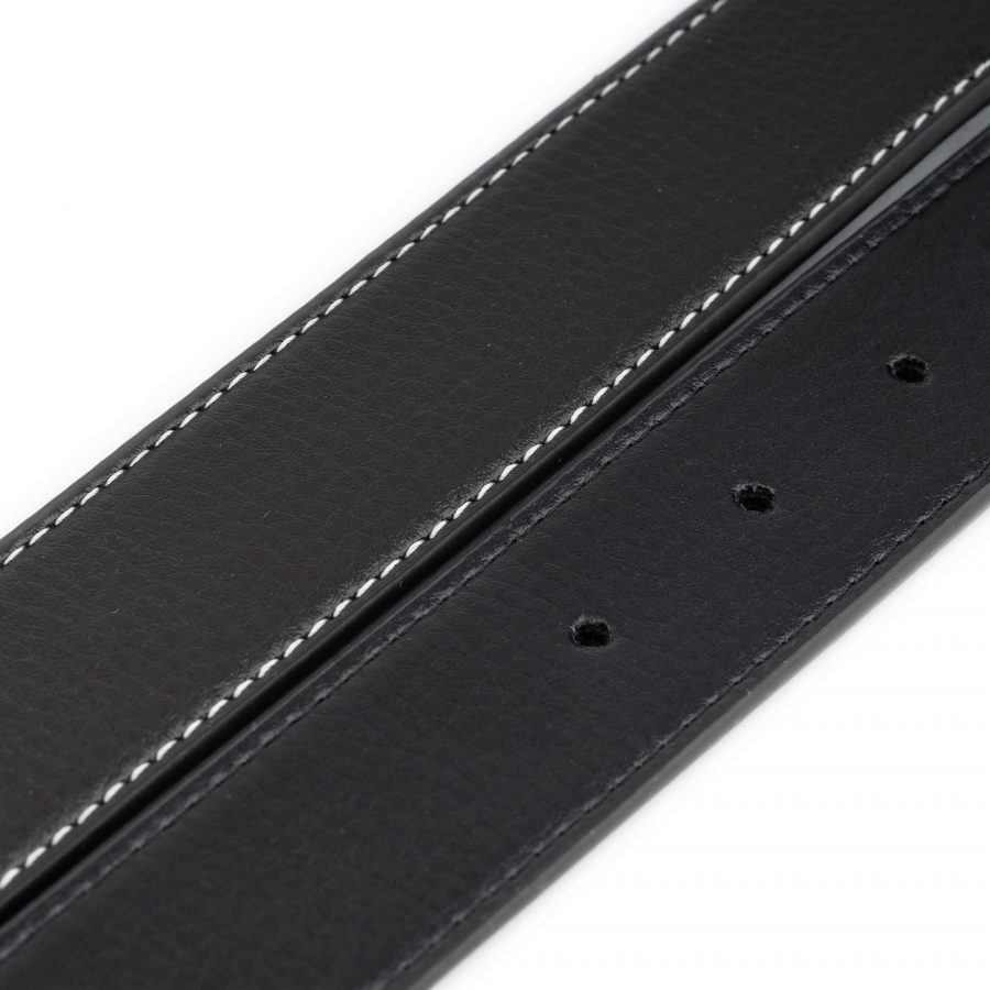 dark brown vegan leather belt strap reversible 35 mm 3