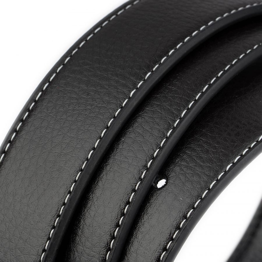 dark brown vegan leather belt strap reversible 35 mm 4