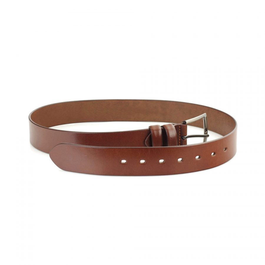 dark tan mens belt for jeans real leather 1 1 2 inch 5